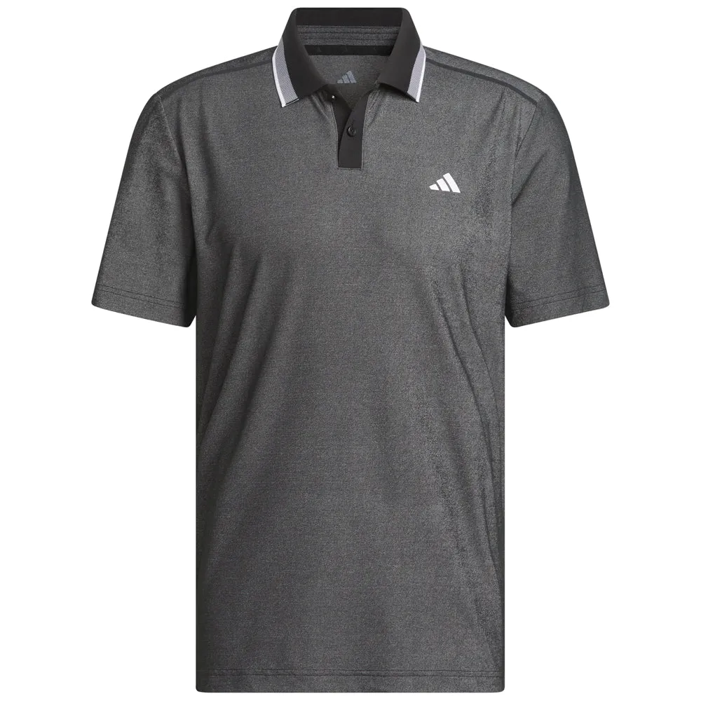 Adidas Ultimate365 Tour Twistknit Pique Polo Shirt - Black Designed to Dominate