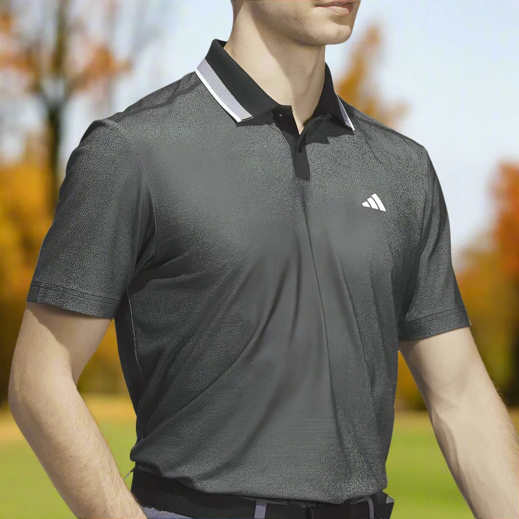 Spring Sale Performance Unleashed Adidas Ultimate365 Tour Twistknit Pique Polo Shirt - Black