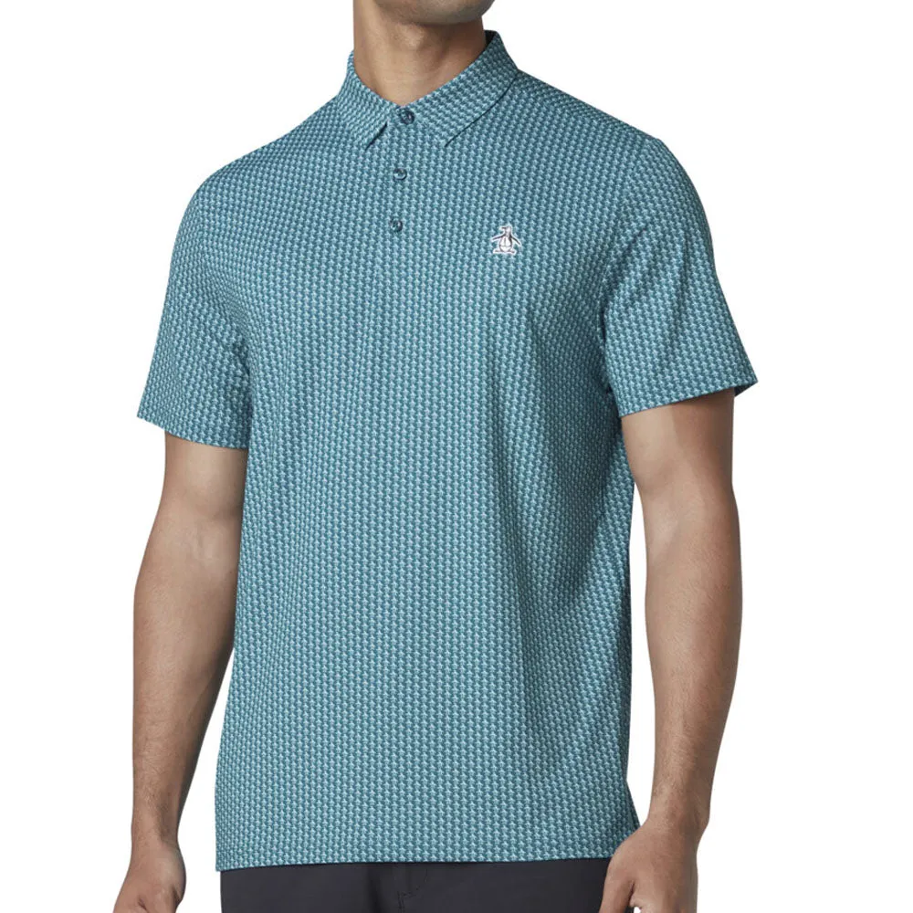 Own the Vibe Christmas Day Sale Original Penguin All Over Pete Printed Polo Shirt - Corsair