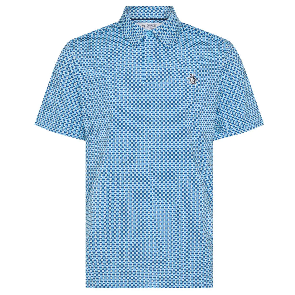 Holiday Sale Feel the Energy Original Penguin PeteS Bowtie Print Polo Shirt - Blue Grotto