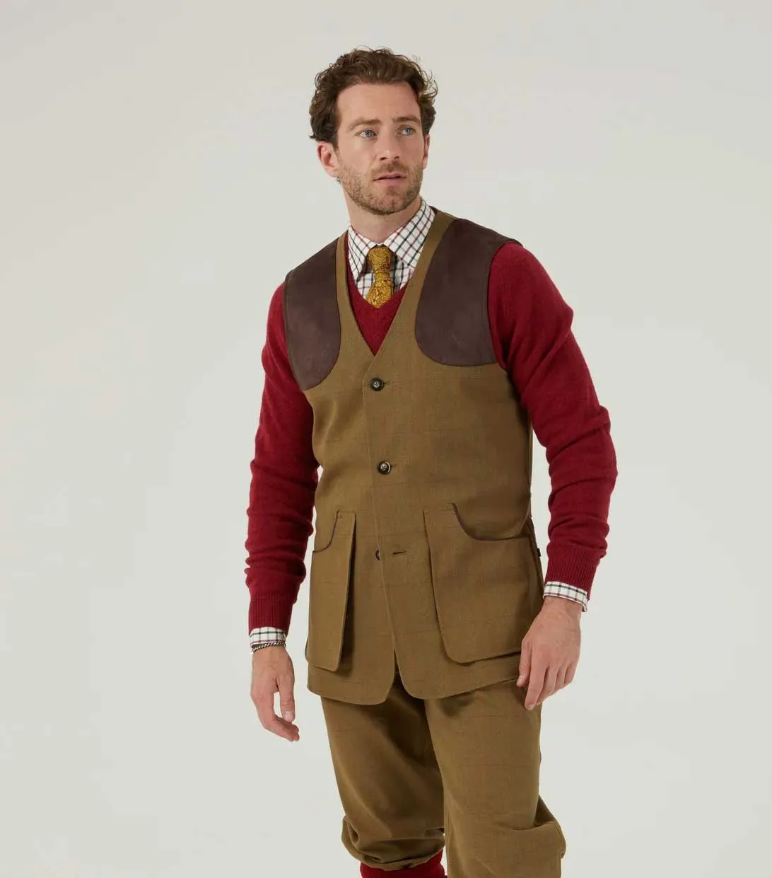 Alan Paine Axford Shooting Waistcoat Short Sleeve Shirts Men