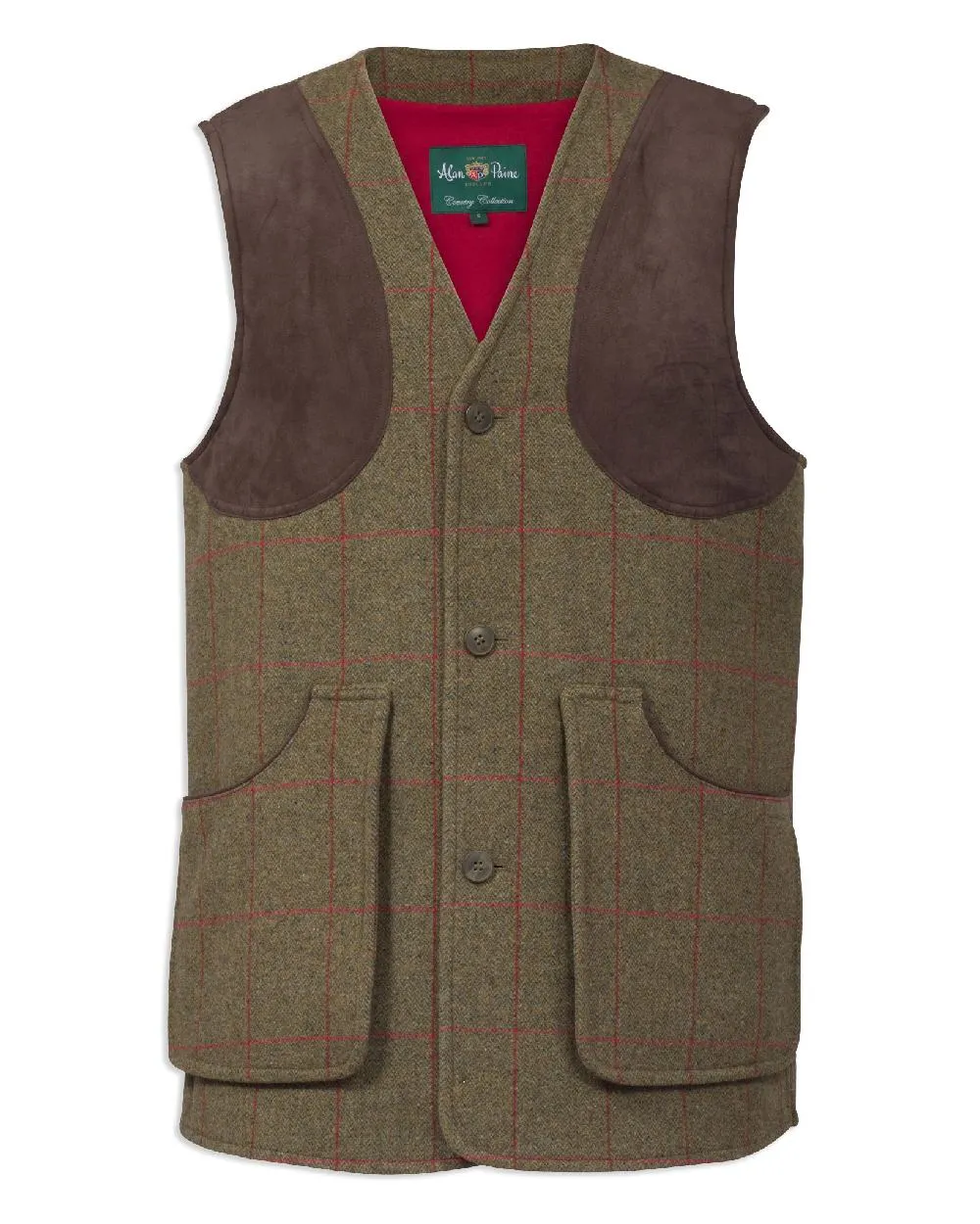 Alan Paine Combrook Tweed Shooting Waistcoat Short Sleeve Oxford Tops