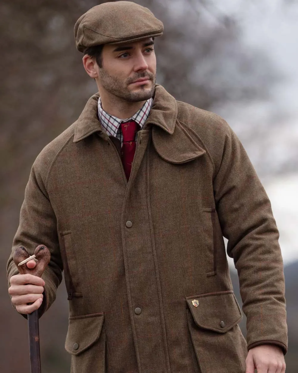 Alan Paine Combrook Tweed Waterproof Coat Clearance Men's Hunting Shell Jacket