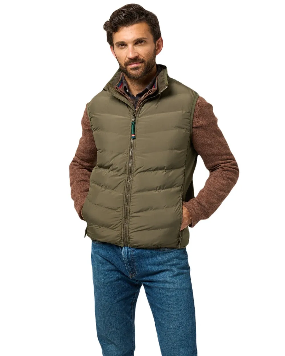 Alan Paine Mens Calsall Hybrid Gilet Long Sleeve Cotton Shirts
