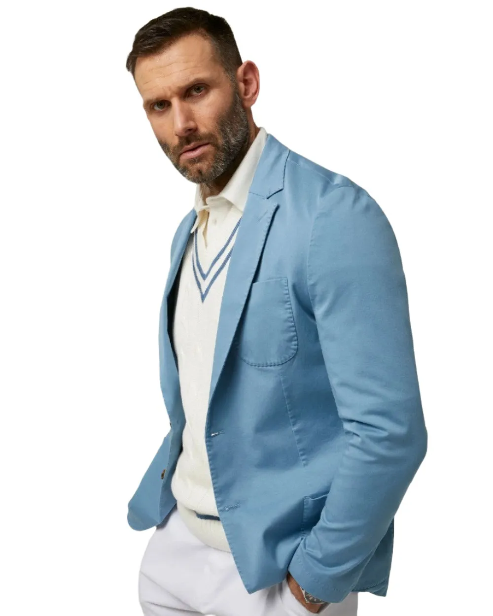 Alan Paine Mens Heymouth Cotton Blazer Men's Jackets and Coats