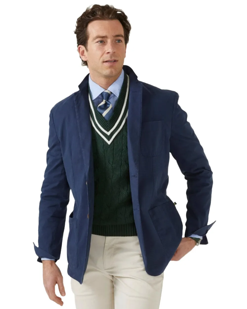 Alan Paine Mens Heymouth Cotton Blazer Men's Jackets and Coats