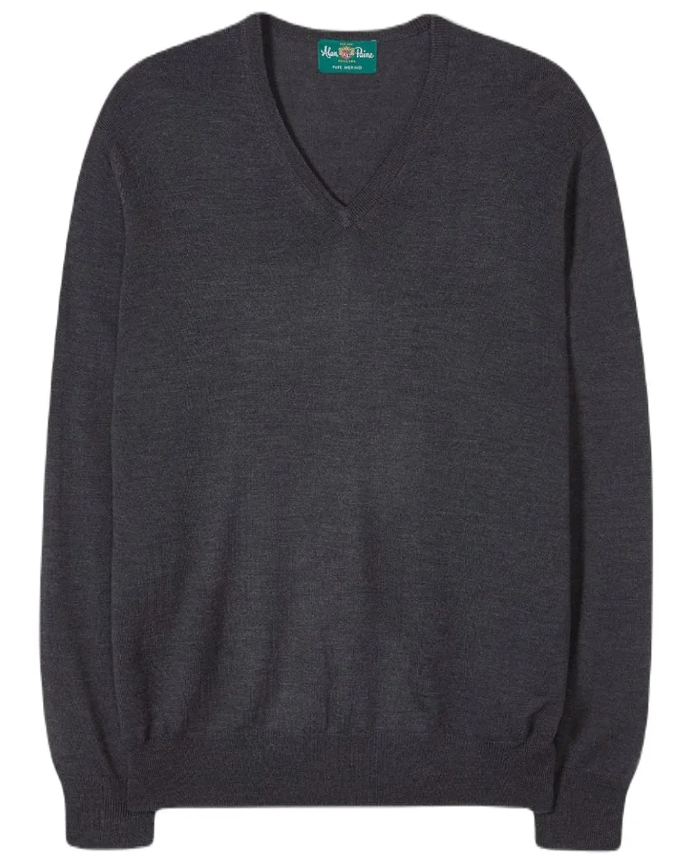 Alan Paine Mens Millbreck Merino Wool V-Neck Jumper Men's Wool Knit Cardigans