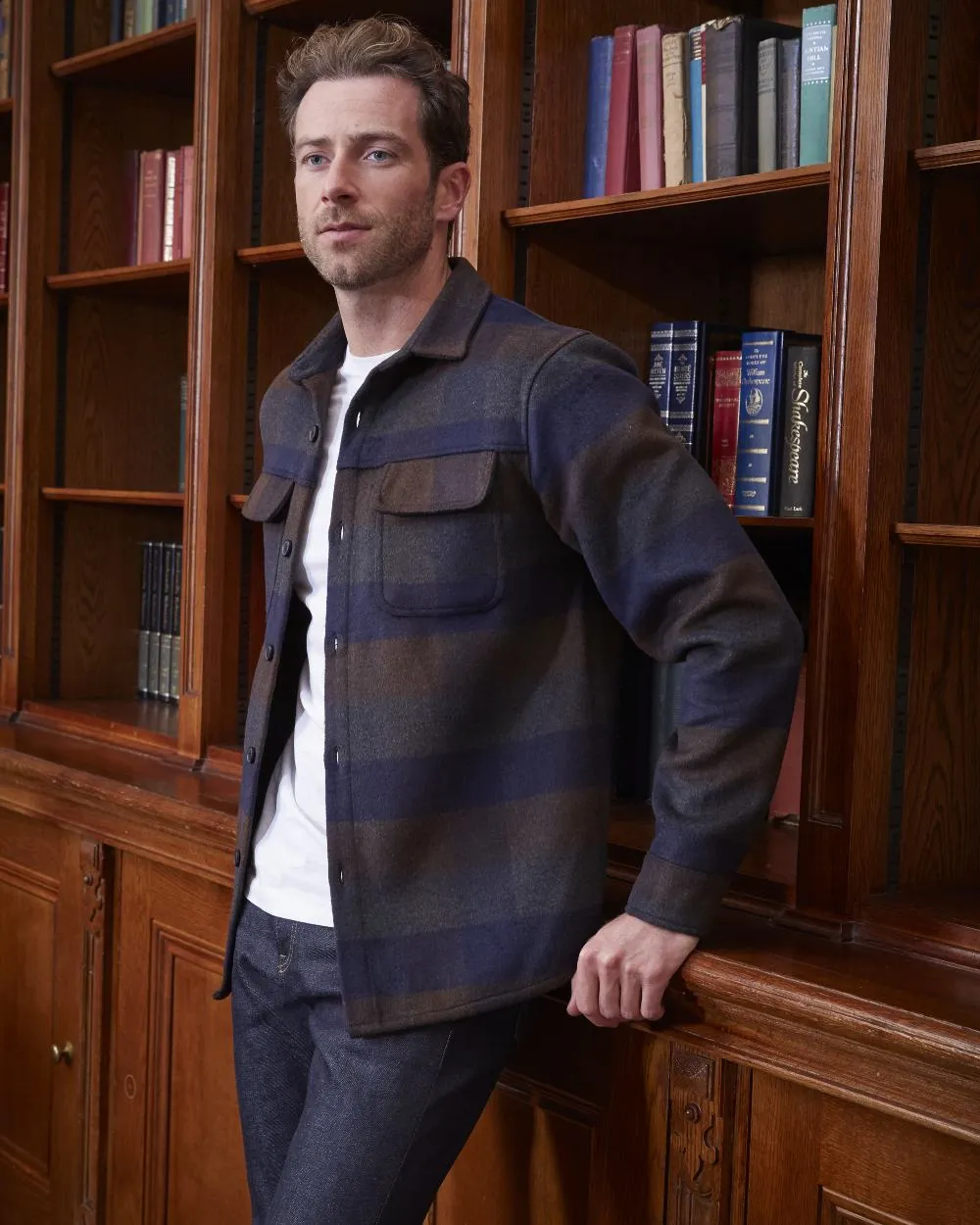 Alan Paine Mens Ripley Plaid Shacket Alan Paine Outdoor Shirts