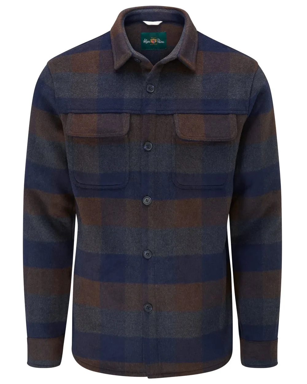Alan Paine Mens Ripley Plaid Shacket Alan Paine Gilets for Men