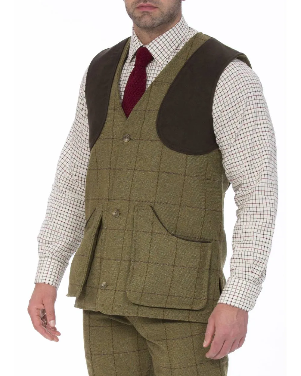 Alan Paine Rutland Tweed Shooting Waistcoat Long Sleeve Cotton Shirts