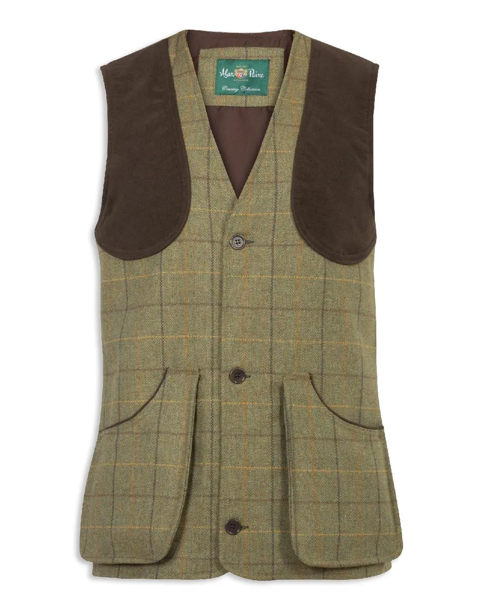 Alan Paine Rutland Tweed Shooting Waistcoat Long Sleeve Cotton Shirts