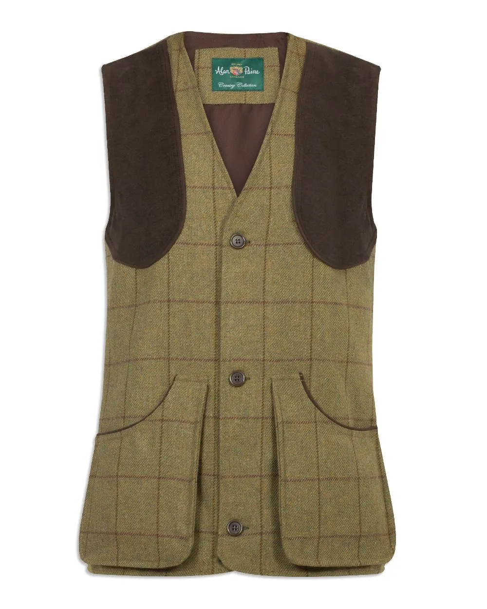 Alan Paine Rutland Tweed Shooting Waistcoat Long Sleeve Casual Tops