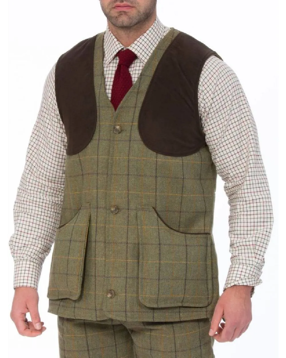 Alan Paine Rutland Tweed Shooting Waistcoat Long Sleeve Cotton Shirts