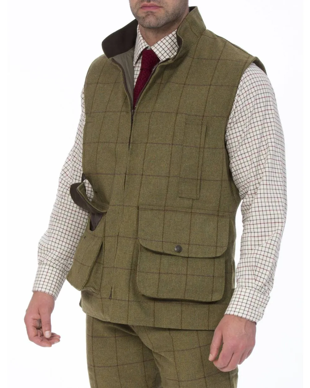 Alan Paine Rutland Tweed Waistcoat Plain Dress Shirts Men