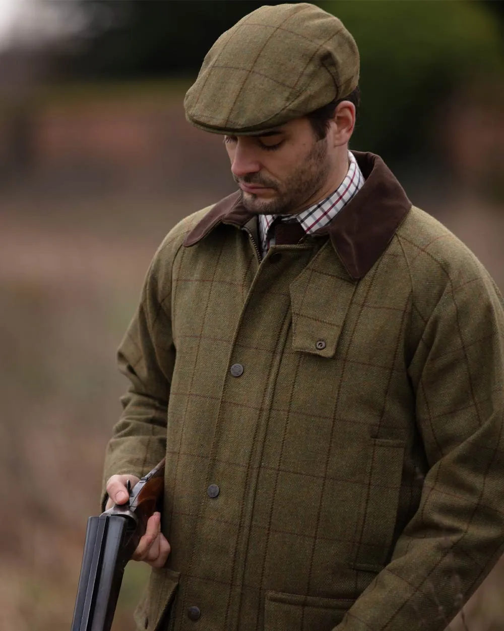 Alan Paine Rutland Waterproof Tweed Flat Cap Classic Country Hats