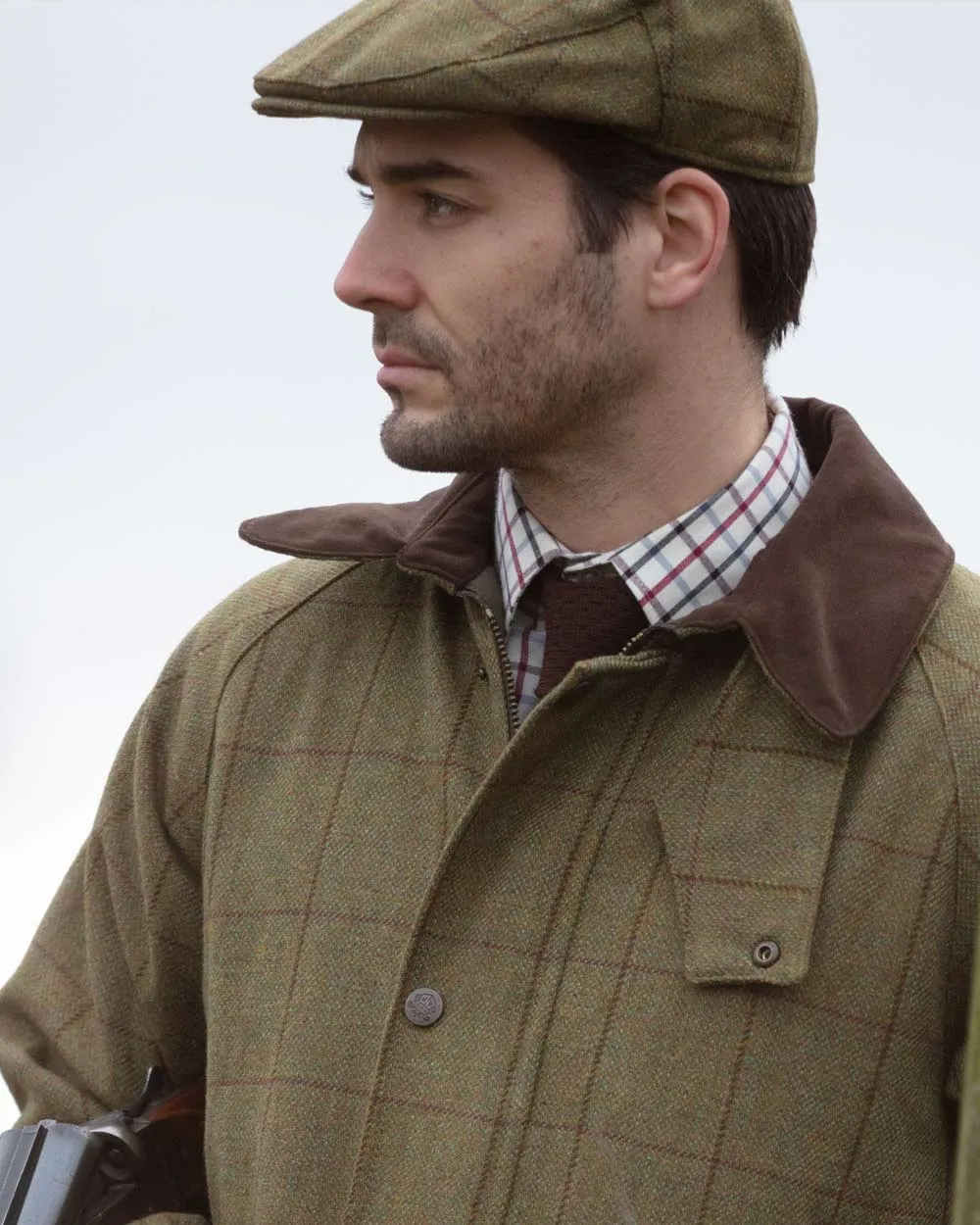 Alan Paine Rutland Waterproof Tweed Flat Cap Classic Country Hats