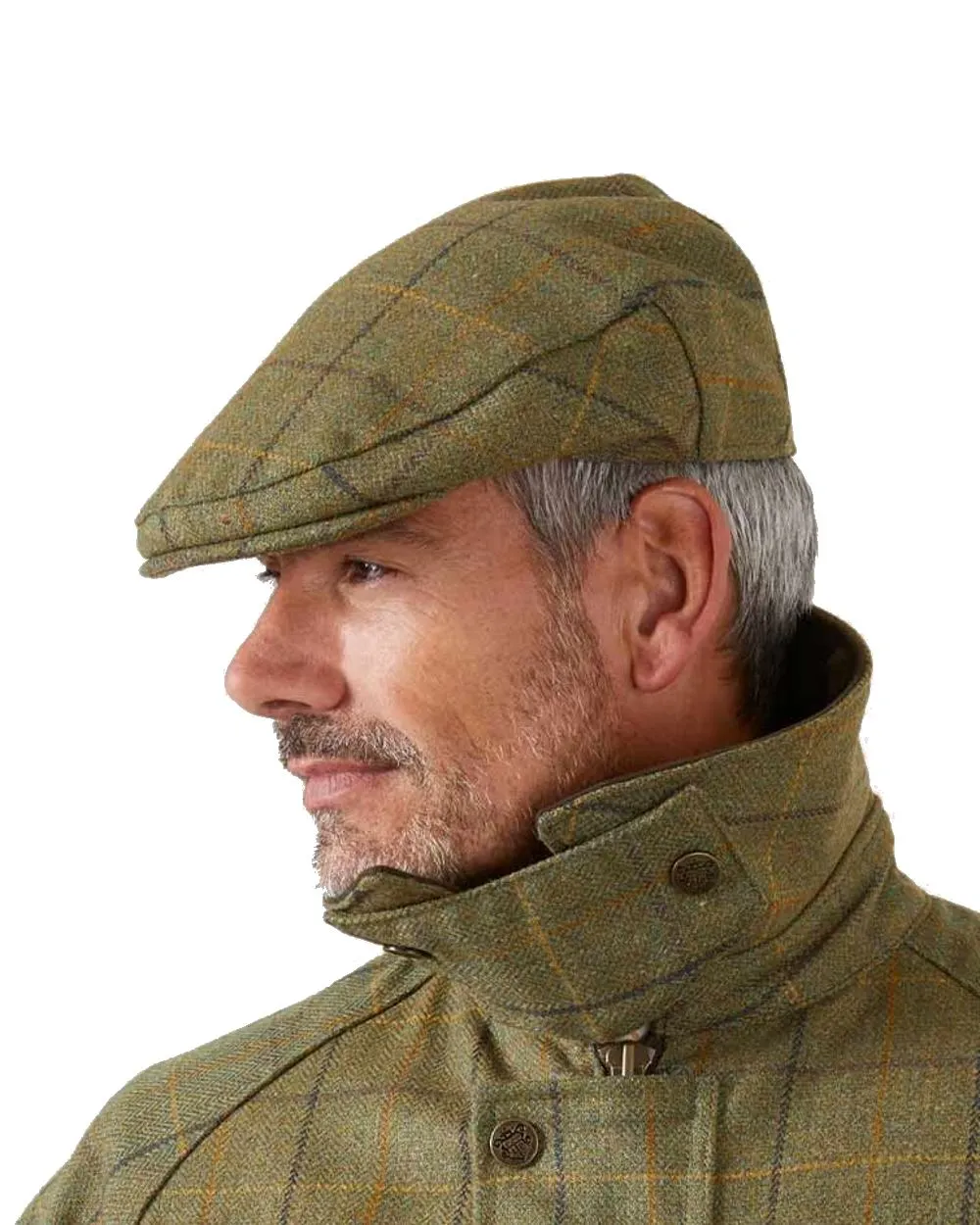 Alan Paine Rutland Waterproof Tweed Flat Cap Classic Country Hats