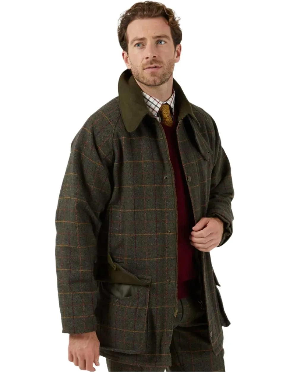 Alan Paine Rutland Waterproof Tweed Shooting Coat Men's Jackets and Coats