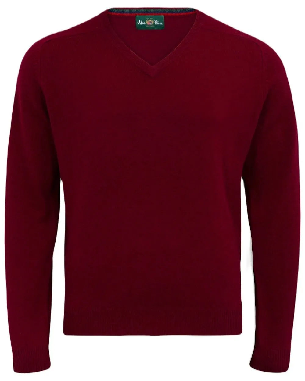Alan Paine Streetly Lambswool V Neck Jumper Men's Knit Sweaters