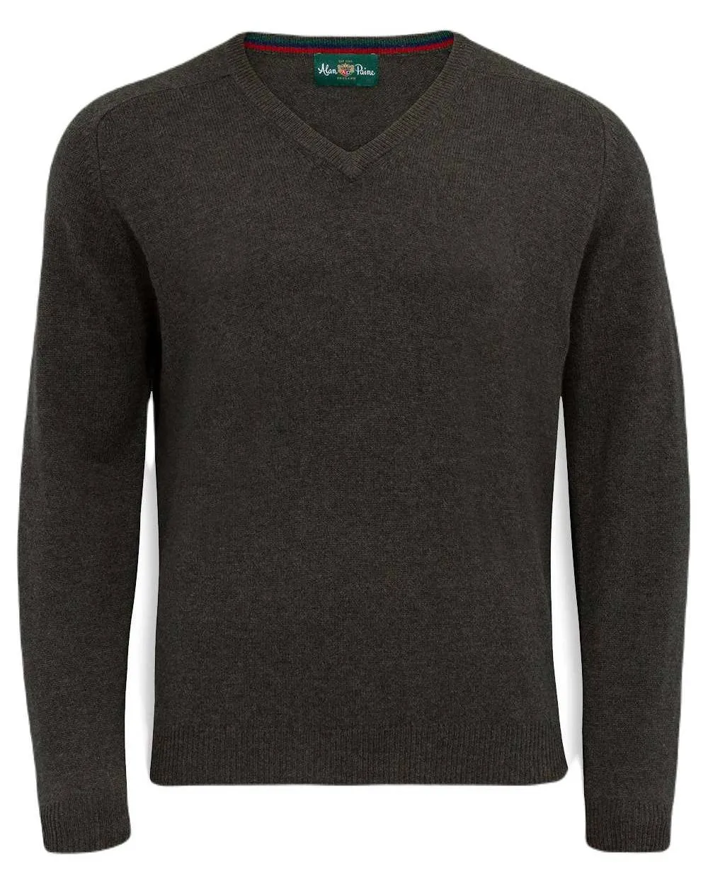 Alan Paine Streetly Lambswool V Neck Jumper Wool V-Neck Pullovers