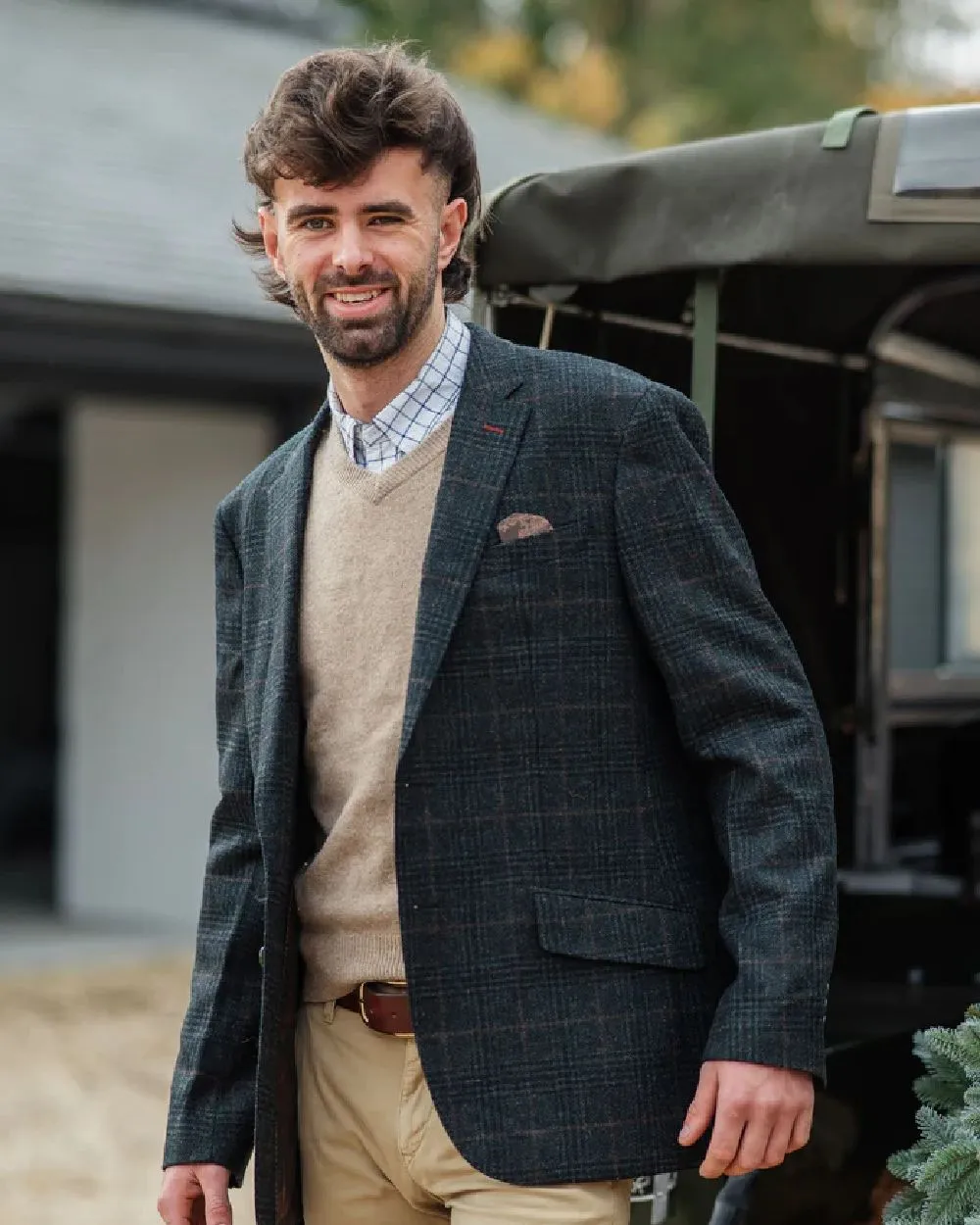 Alan Paine Surrey Mens Tweed Lined Blazer Men's Jackets and Coats