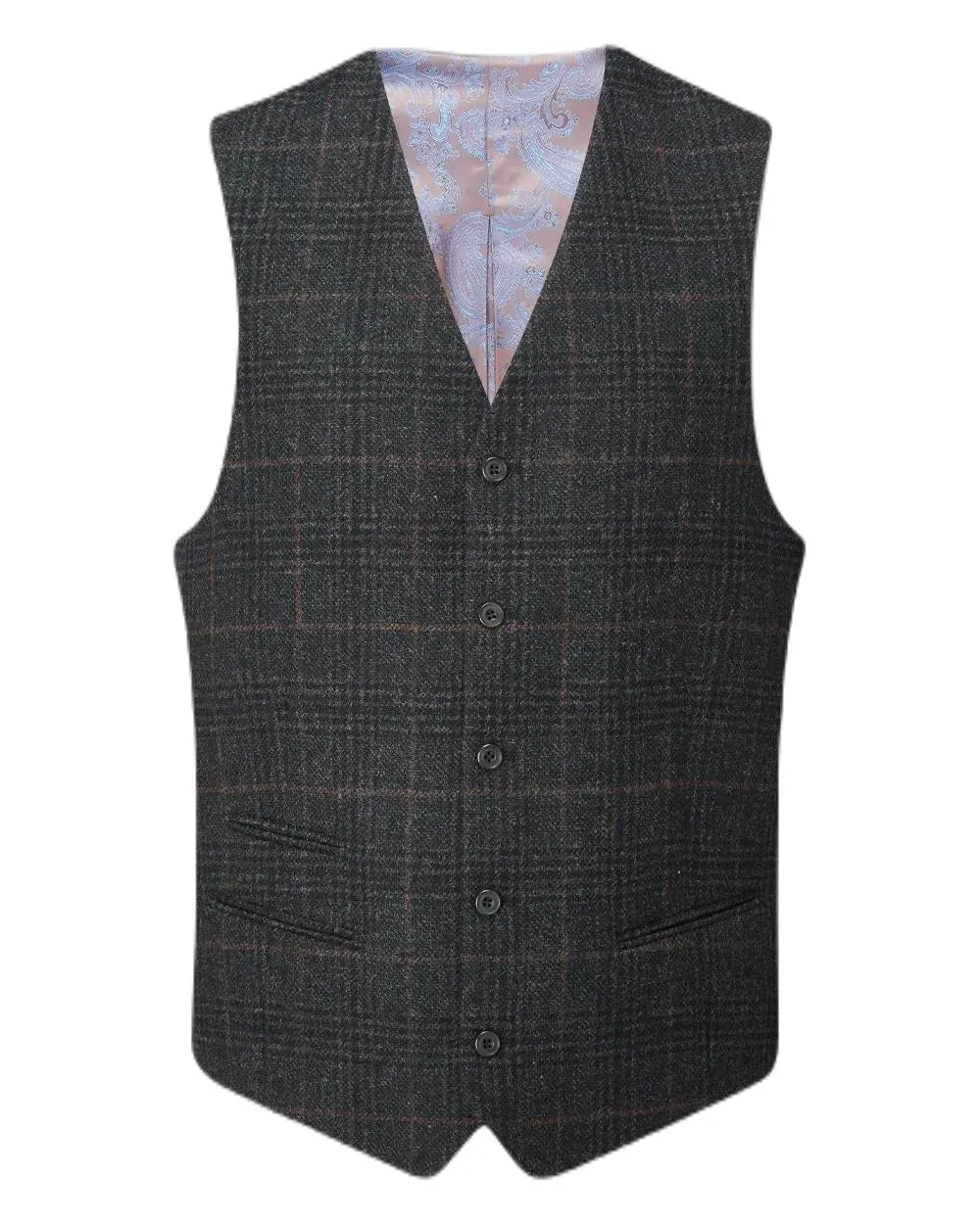 Alan Paine Surrey Mens Tweed Lined Waistcoat Plain Oxford Shirts