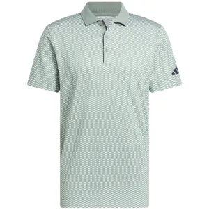 Adidas Beyond The Course Textured Polo Shirt - Silver Green Walk Loud Not for the Ordinary
