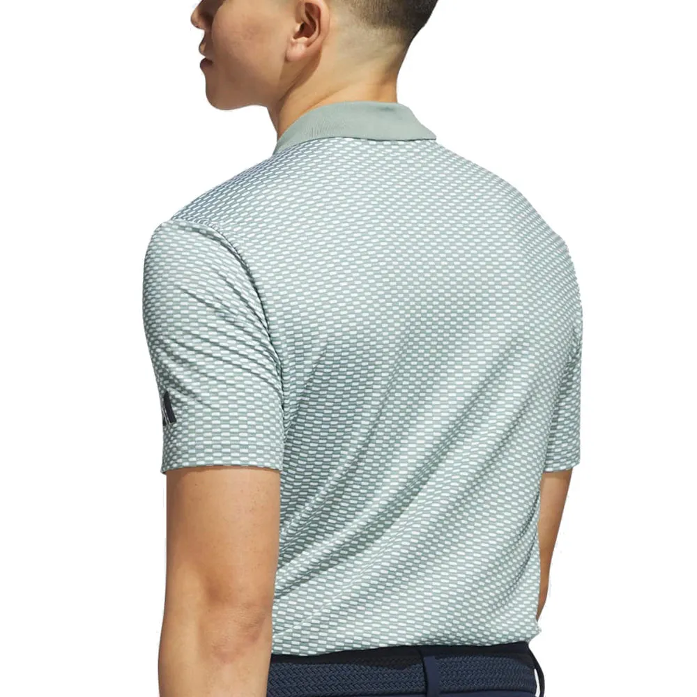 Adidas Beyond The Course Textured Polo Shirt - Silver Green Labor Day Sale