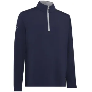 Callaway 1/4 Zip Mixed Media Pullover - Peacoat Affordable