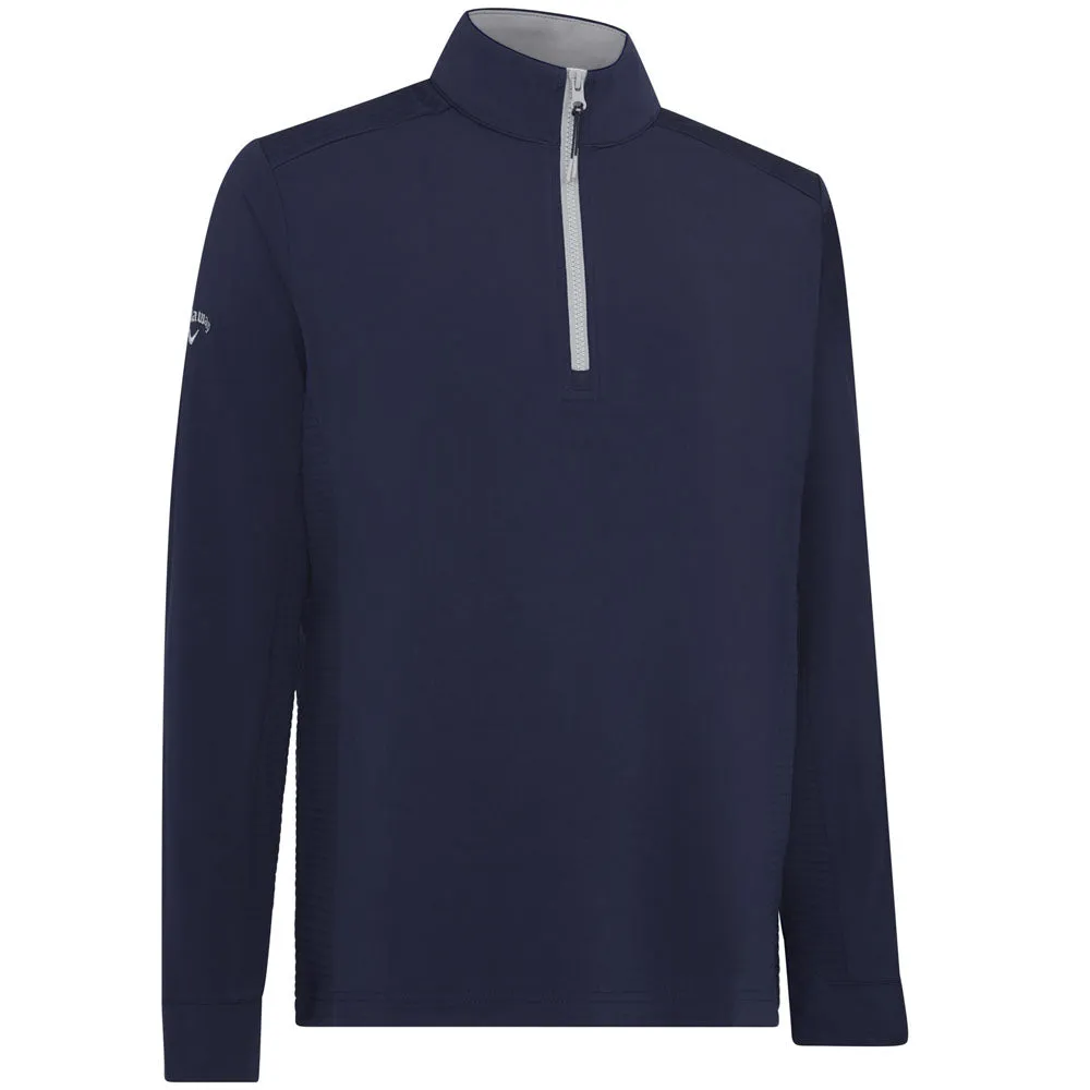 Callaway 1/4 Zip Mixed Media Pullover - Peacoat Affordable