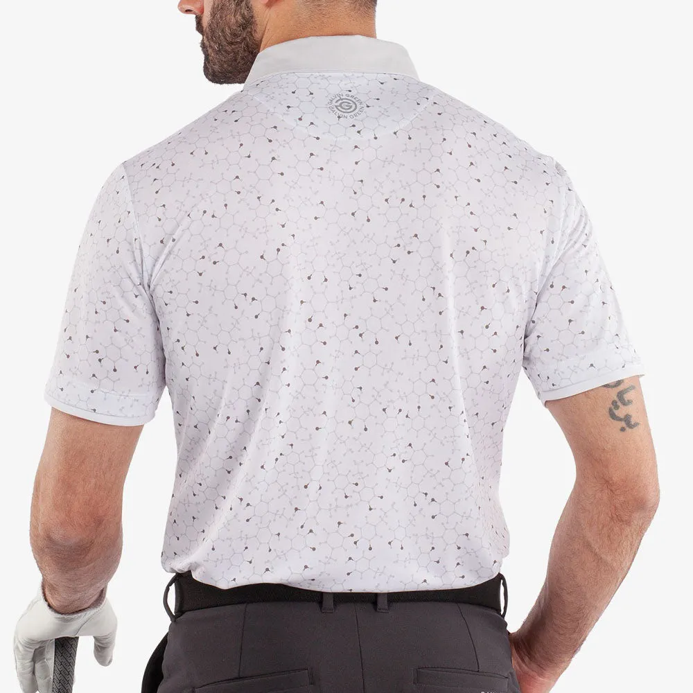 Valentine's Day Sale Galvin Green Mannix Polo Shirt - White/Cool Grey