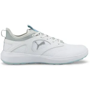 Puma Ladies Ignite Malibu Spikeless Shoes - White/Silver/Lucite Affordable Walk with Power