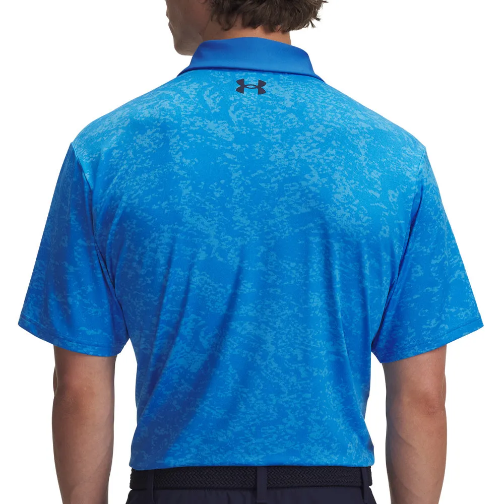 Under Armour Playoff 3.0 Printed Polo Shirt - Blue Atlantis/Viral Blue/Midnight Navy Budget Friendly Winter Sale