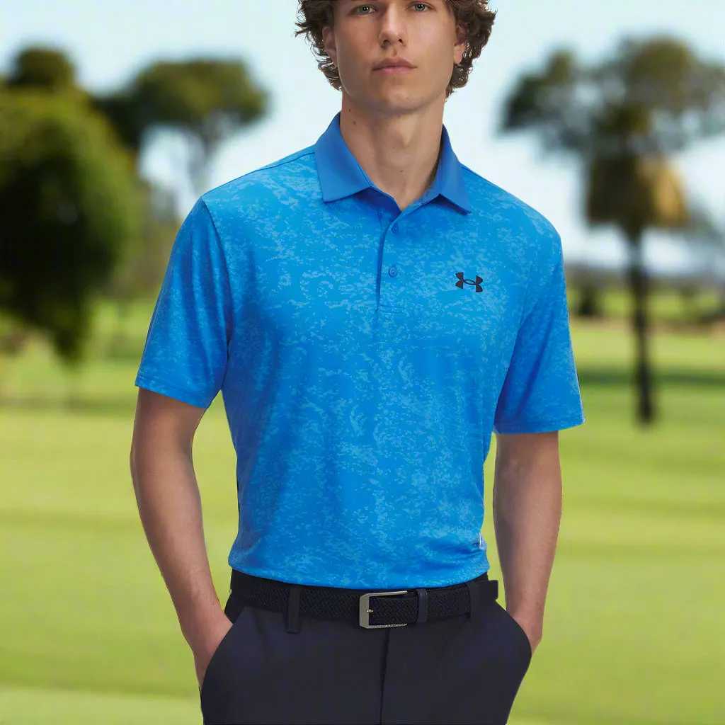 Under Armour Playoff 3.0 Printed Polo Shirt - Blue Atlantis/Viral Blue/Midnight Navy Deal Of The Century Great Value