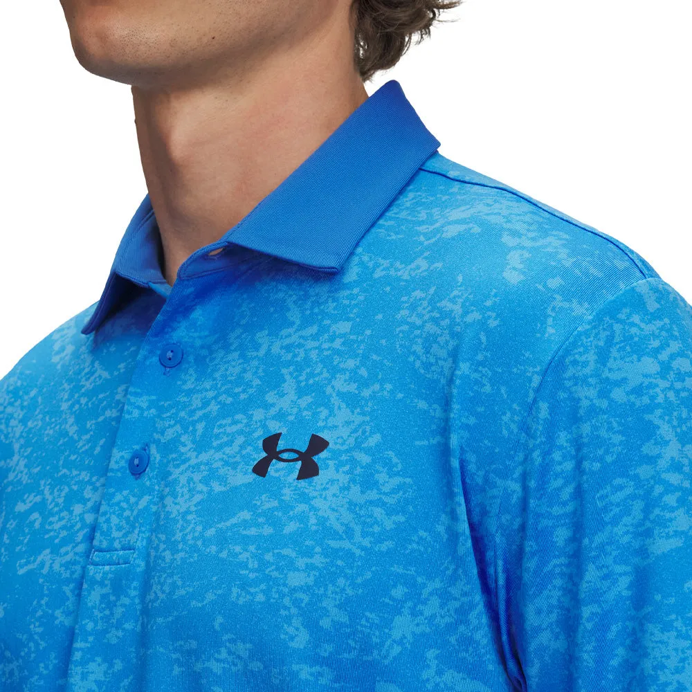 Memorial Day Sale Move Beyond Ordinary Under Armour Playoff 3.0 Printed Polo Shirt - Blue Atlantis/Viral Blue/Midnight Navy