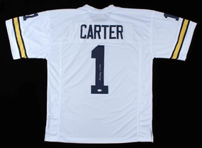Anthony Carter Signed Michigan Wolverines Jersey (JSA COA) Vikings Wide Receiver