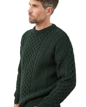 Aran Inishbofin Traditional Sweater Lambswool Crew Sweaters