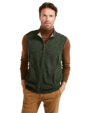 Aran Mens Rossport Nepped Gilet Long Sleeve Casual Tops