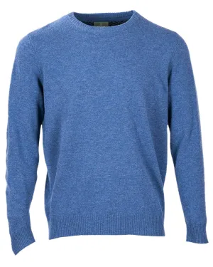 Aran Merino Wool Crew Neck Sweater Men's Wool Knit Cardigans