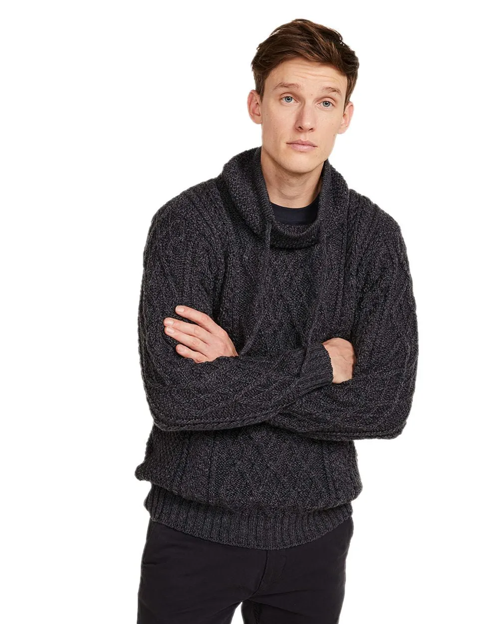 Aran Merino Wool Pullover Men's Knit Sweaters