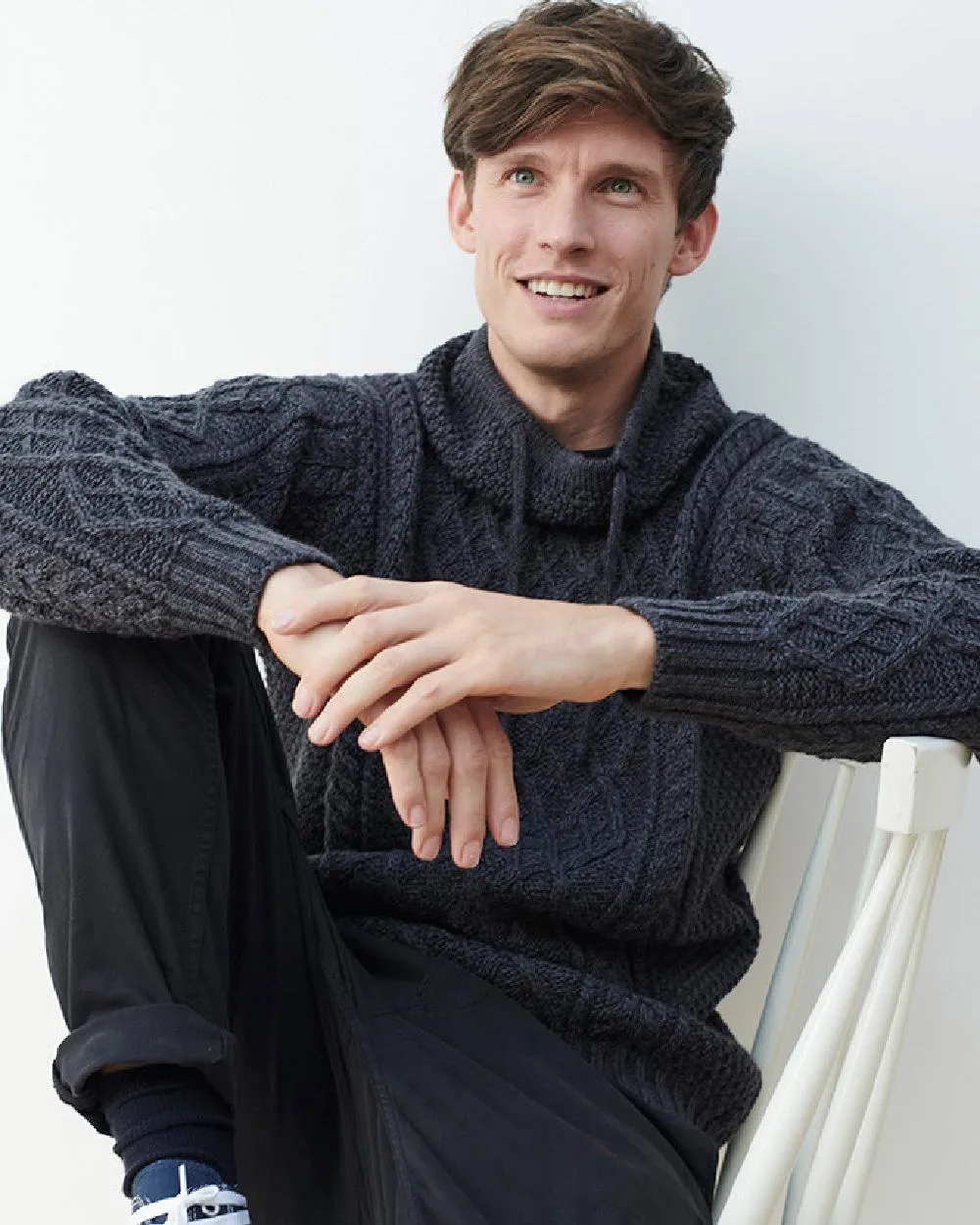 Aran Merino Wool Pullover Men's Knit Sweaters