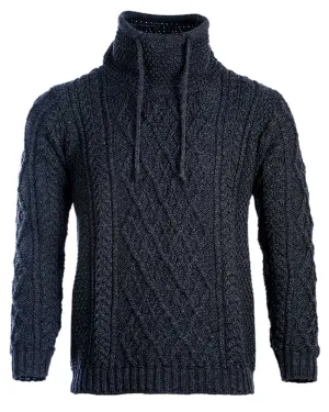 Aran Merino Wool Pullover Wool Roll Neck Pullovers