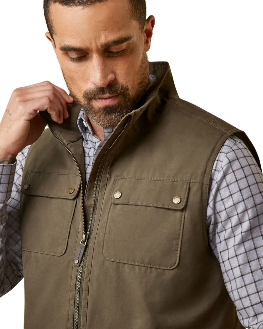 Ariat Mens Argentium Insulated Gilet Long Sleeve Cotton Shirts