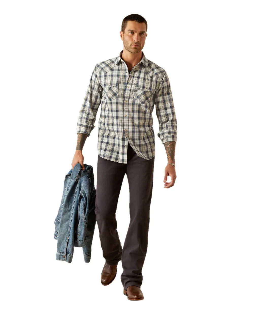 Ariat Mens Hampton Retro Fit Shirt Long Sleeve Casual Shirts