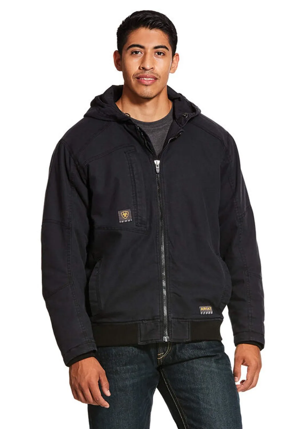 Ariat Mens Rebar Washed DuraCanvas Insulated Jacket Men's Jackets and Coats