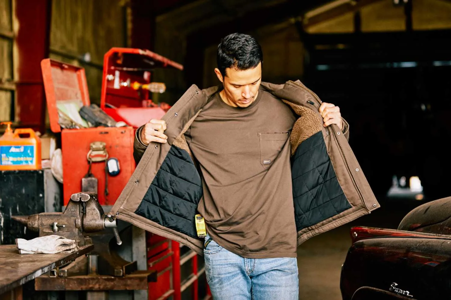 Ariat Rebar DuraCanvas Sherpa-Lined Jacket Men's Bomber Jackets