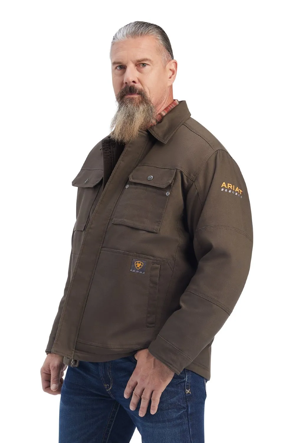 Ariat Rebar DuraCanvas Sherpa-Lined Jacket All-Purpose Men's Coats
