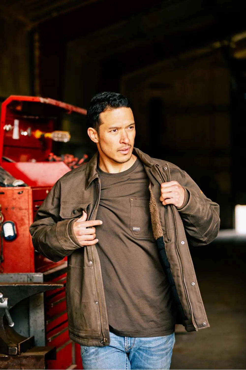 Ariat Rebar DuraCanvas Sherpa-Lined Jacket Men's Jackets and Coats