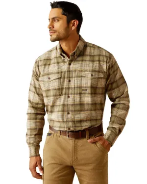 Ariat Rebar Flannel Durastretch Work Shirt Utility Pocket Shirts for Men
