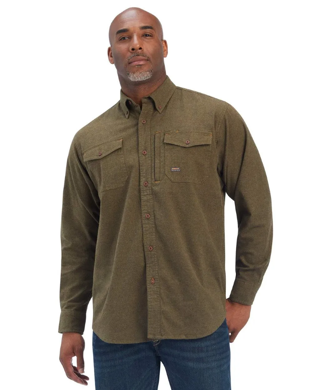 Ariat Rebar Flannel Durastretch Work Shirt Double Pocket Work Shirts
